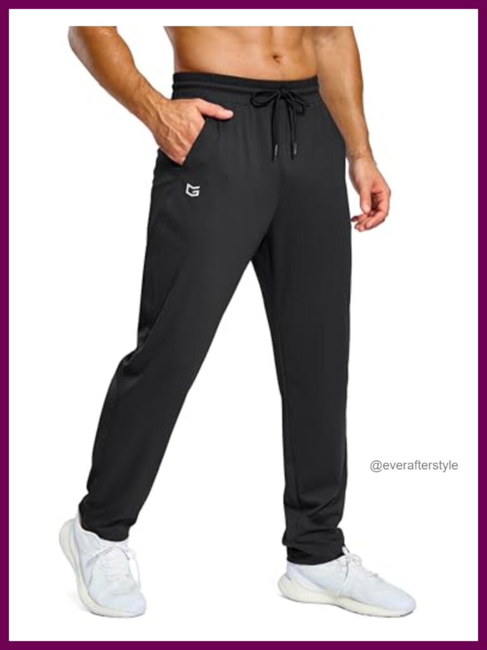 Men's Lightweight Stretch Sweatpants Tapered Joggers with Pockets